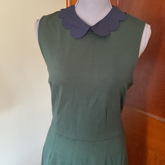 ❤️NWOT Modcloth Green All Polished Up Fit & Flare Scalloped Neck size XL❤️ - Picture 7 of 13